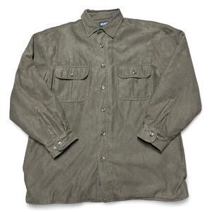 Wolverine Mens Long Sleeve Button Up Shirt Fleece-Lined Insulated Size L Shacket